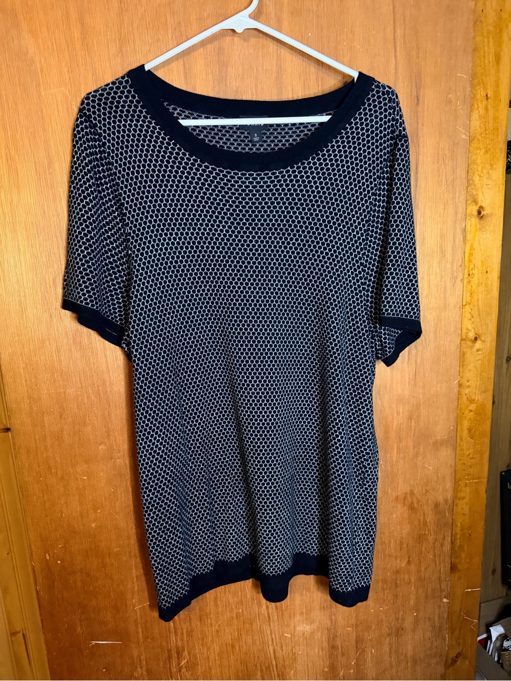 torrid black and White Short-Sleeve Knit Top